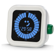 Minuteur Visuel Amélioré, Minuteur de Cuisine Mécanique Numérique Rechargeable avec Compte à Rebours, Outil de Gestion pour L'Étude