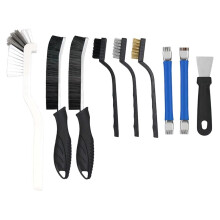 9pcs Crevice Cleaning Brush Set, Hard Bristle Scrub Brushes Tool Kit Multi-Purpose Deep Cleaning Supplies
