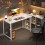 ODK 100x48 cm Desk, Computer Desk for Home Office, White 6