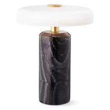 Luxury Marble Portable Desk Lamp Rechargeable Bedside Table Light for Living Room, Bedroom,Ambient Atmosphere Lighting B