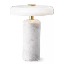 Luxury Marble Portable Desk Lamp Rechargeable Bedside Table Light for Living Room, Bedroom,Ambient Atmosphere Lighting A