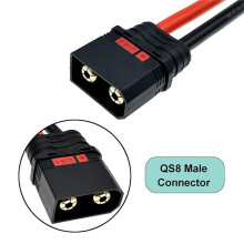QS8-S Female to QS8 Male Extension Cable Silicone 10AWG 30cm for RC Drone Lipo Battery Electric Motorcycle E-Bike Cable