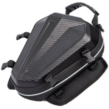 Hard Shell Motorcycle Tail Bag Waterproof Motor Rear Bag Expandable Scooter Backseat Pack Rider Crossbody Bag