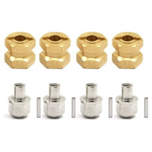 4pcs 12mm/15mm/17mm Axle Widen Hexagon Wheel Adapter for 1/10 RC Crawler Car TRX4 RC4WD D110 Axial Scx10 90046 CatRC C