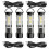 4Pc  LED Keychain Flashlight USB Rechargeable, Magnetic Super Bright Emergency Warning Light for Outdoor 1