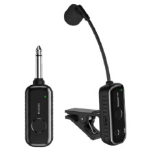 2.4G Wireless Microphone Set Transmitter Receiver, Dual USB Charging Plug and for Sound Card Live Recording Karaoke
