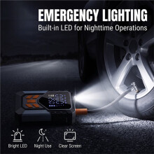 Cordless Tire Inflator Portable Air Pump Auto Shutoff Digital Gauge for Car Truck Motorcycle Bike Emergency Use