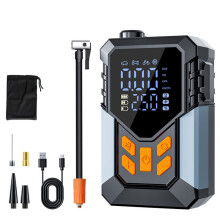 Cordless Tire Inflator Portable Air Pump Auto Shutoff Digital Gauge for Car Truck Motorcycle Bike Emergency Use