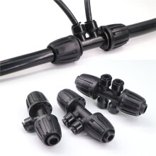 10PCS 16mm to 4/6mm Hose Watering Joint 3 Way Quick Connector Tee for 1/2" Pipe Garden Drip Tubing Irrigation Fittings