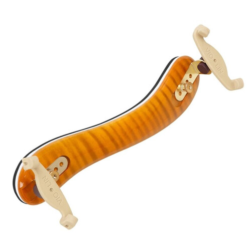 Violin Shoulder Rest, 4/4/3/4, Maple Wood Back, Includes Cleaning Cloth, Classic Thickened Sponge, Adjustable Shoulder