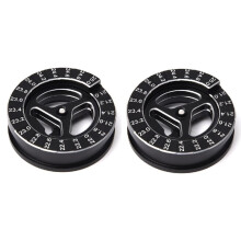 2 Stuks RC Cirkelvormige Doorbuigingsmeter, Slagmeter, Verstelbare Meetliniaal voor 1/10 RC Auto Reparatiegereedschap