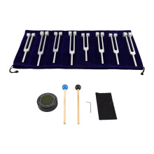 Chakra Tuning Fork Set 126.22HZ 136.1HZ 141.27HZ 172.06HZ 194.18HZ 210.42HZ 221.23HZ 272.2HZ for Sound Healing