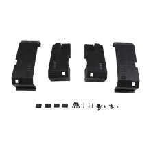 Conjunto de para-Lamas Dianteiros e Traseiros com Protetores de Cubo para Buggy/Caminhão Off-Road H8E em Escala 1/8, Na Cor Preta.