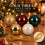 30 Red Gold Emerald Mixed Baubles Christmas Tree 6