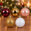 30 Pink Gold White Mixed Baubles Christmas Tree 5