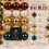 30 Red Gold Emerald Mixed Baubles Christmas Tree 4
