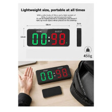Rechargeable Magnetic LED Scoreboard for Billiards - Portable Timer & Scorer for Competitions Home Gym & Sports
