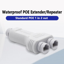 2 Port 1 in 2 Out Wasserdichter POE-Extender 10/100 Mbit/S Outdoor 30 W Hochleistungs-Plug& für PoE- NVR IP-Kamera-AP