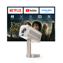 Smart Mini Projector 4k [2500 ANSI & Netflix Included] VOPLLS TOF Auto Focus & Keystone Dolby Audio Projector for Bedroom, Full HD 1080P WiFi6 Bluetoo