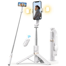 Selfie Stick Tripod for iPhone - 2 Rechargeable Fill Lights