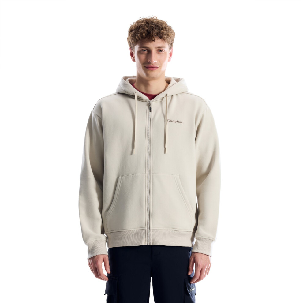 Berghaus (Xl, Stone) Mens Essential Logo Full Zip Hoodie