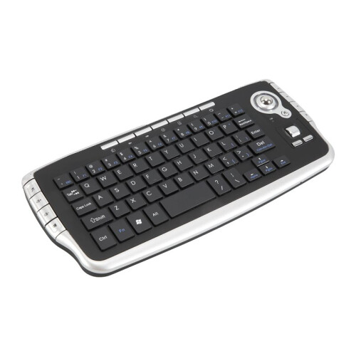 2.4GHz Wireless Keyboard with Trackball Mouse Scroll Wheel Remote Control for Android TV BOX  TV PC Notebook Silver