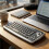 2.4GHz Wireless Keyboard with Trackball Mouse Scroll Wheel Remote Control for Android TV BOX  TV PC Notebook Silver 3