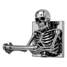 Portarotolo di Carta Igienica A Forma di Teschio da Parete, Decorazione Gotica Gotica In Rilievo 3D per il Bagno, Ideale per Halloween.
