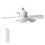 1Pack 30W Ceiling Fan Lights with Remote Control Dimming LED Fan Light E27 Base Suitable for Living Room Kitchen 1