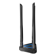 DIEWU Adattatore WiFi 7 USB 6500Mbps RTL8912 Scheda di Rete Wireless Senza Driver Antenna Tri-Band Ad Alto Guadagno per Gaming Wi-Fi