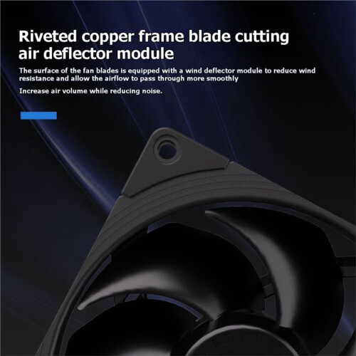 High Static Pressure Cooling Fan, 4Pin PWM Fan for CPU Cooler, Small Form Factor ITX Case Radiator Cooling 2