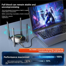 DIEWU Adattatore WiFi 7 USB TXA118 6500Mbps RTL8912 Scheda di Rete Wireless Senza Driver 4 Antenne Tri-Band Dongle Wi-Fi per Gaming