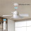 1Pack 30W Ceiling Fan Lights with Remote Control Dimming LED Fan Light E27 Base Suitable for Living Room Kitchen 7