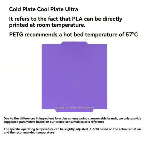 For Flashforge Creator 5 / 5 Pro Cold Print Plate Ultra Strong Adhesion Build Sheet Surface 3D Printer Attachment