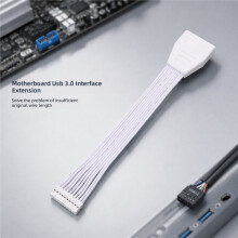 USB 3.0 19-Pin/20-Pin-Verlängerungskabel (Stecker auf Buchse) für Motherboard-Gehäuse, USB 3.0-Verlängerungskabel für Frontanschluss