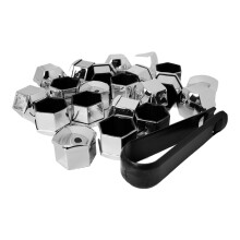 Kia K3 Sedan (II, 18-25) - Wheel bolt caps 17 mm silver