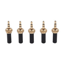 5 StüCk 3,5-Mm-Stecker Metallstecker  3,5-Mm-Stereo-Klinkenstecker mit Schraubverschluss und M6-Innengewinde