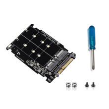 M.2 SSD zu U.2 Adapter 2In1 M.2 NVMe und -Bus NGFF SSD zu PCI-E U.2 SFF-8639 Adapter PCIe M2 Konverter, Ohne GehäUse