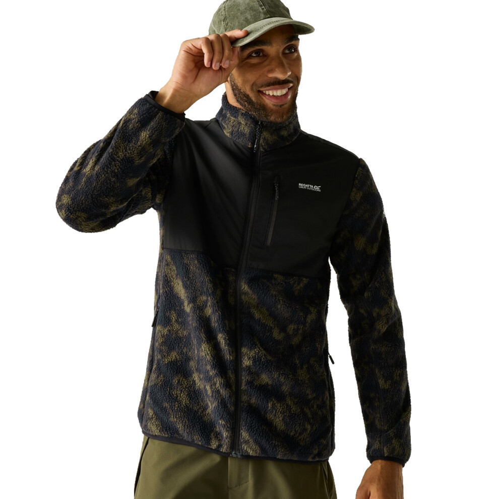 Regatta Mens Morran Hydropel Water-Repellent Breathable Full-Zip Fleece Jacket, Black, Size S, Men - Image 4