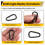 10 Pcs Black D Shaped Aluminum Alloy Carabiner Hook Keychain 5