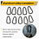 10 Pcs Black D Shaped Aluminum Alloy Carabiner Hook Keychain 3