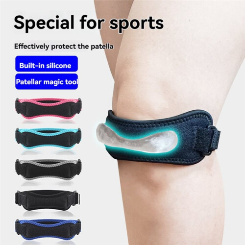 Patellar Tendon Support Strap Dual-Way Adjustable Patella Knee Strap for Running Cycling Badminton E 1