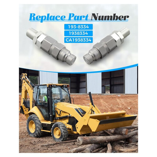 193-8334 Hydraulic Flat Face Quick Coupler Male Replace 1938334 CA1938334 for Loader Backhoe Skid Steer