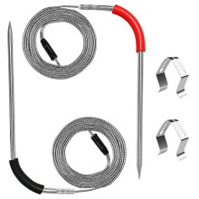 2-Pack Meat Probe Replacement for IGrill & SmokeFire Grills, High Accuracy 2.5mm Plug Probes