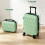 Homcom HOMCOM 2-Piece Luggage Set, Hard Shell Suitcase Set with TSA Lock, Green 3