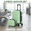 Homcom HOMCOM 2-Piece Luggage Set, Hard Shell Suitcase Set with TSA Lock, Green 4