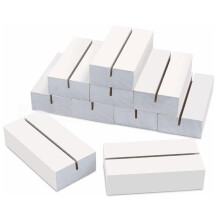 White Wood Table Number Stands, Place Card Holders and Sign Holders for Ceremony Birthday Party Home Decoration 10pcs