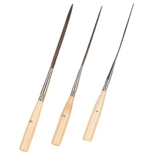 Pro Long Bristle Brush Set - Fine Detail Liner for Oil, Acrylic, Watercolor Painting & Gouache Art
