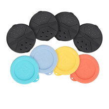 Spice Lids & Silicone Yogurt Jar Lids Set for Oui 5oz Jars, Adjustable Shake Spice Caps, Airtight Reusable Covers.
