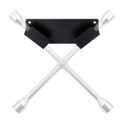 4 Way Lug Nut Wrench Holder for Wall Storage with Mounting Hardware for Garage Organization